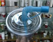 90mm 찬 마시는 컵 투명한 방열을 위한 편평한 플라스틱 컵 뚜껑