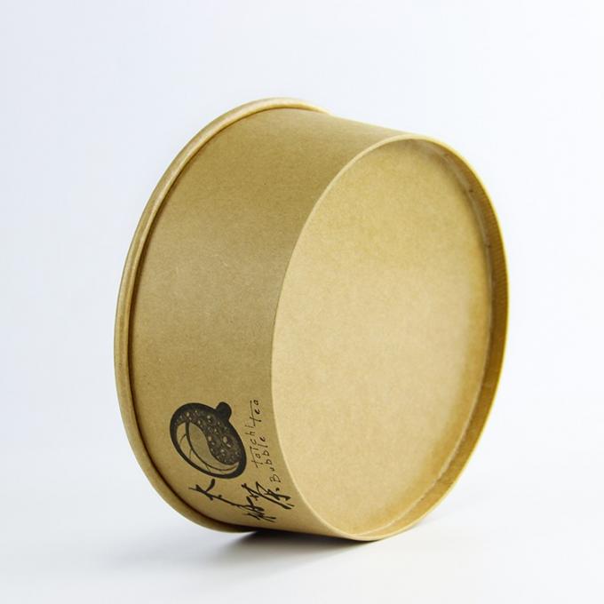 플라스틱 뚜껑이 있는 1300ml Kraft PLA 생분해성 샐러드 종이 그릇 1