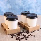 처분할 수 있는 커피 잔 운반대 Kraft 종이 컵 패킹을 위한 뜨거운 음료 홀더를 주름을 잡으십시오