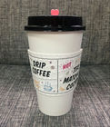 커피에 의하여 주문을 받아서 만들어지는 크기 Odm Oem Cmyk 풀 컬러를 위한 뜨거운 음료 종이컵 소매 재킷