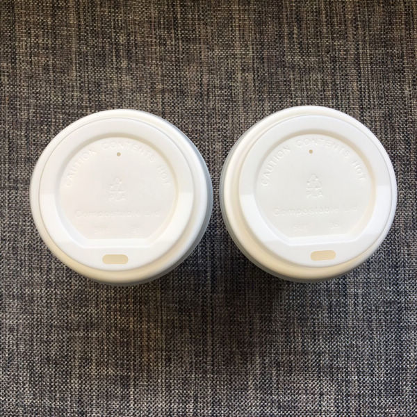 Pla 생물 분해성 컵 뚜껑, 재사용할 수 있는 컵 뚜껑 80mm 8oz 12oz 16oz 커피 잔을 위해 90mm