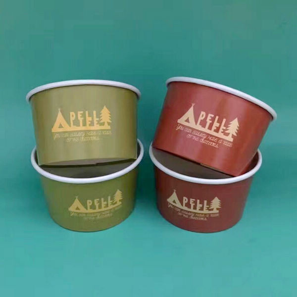 음식 뚜껑을 가진 안전한 16oz 종이 아이스크림 컵은 저항하는 Pe에 의하여 입힌 누출을 - 두배로 합니다