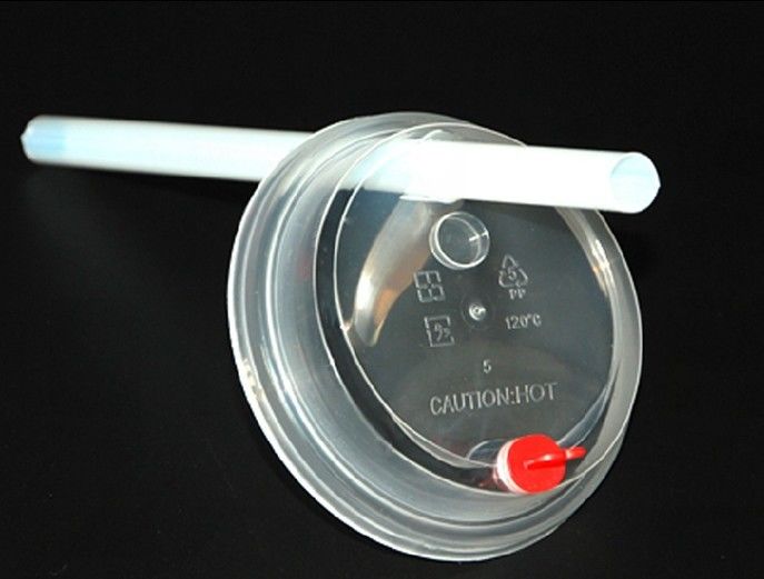 PP 주입 플라스틱 컵 뚜껑 뚜껑 80mm 90mm 관례 크기 백색 까만 투명한