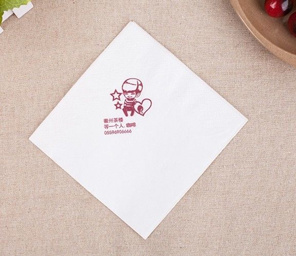로고 종이 대중음식점 15-25 Gsm/M2 버진 펄프를 가진 커피 냅킨 티슈 페이퍼