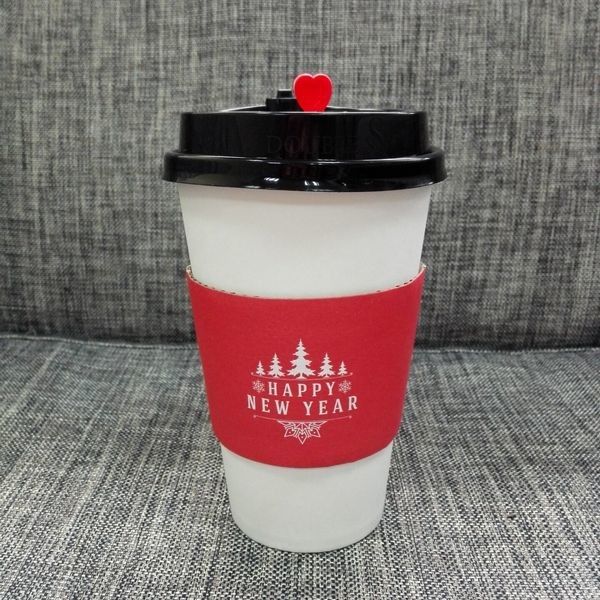 관례는 음료를 위한 뚜껑 소매 8oz 12oz 16oz를 가진 종이컵 소매를 인쇄했습니다