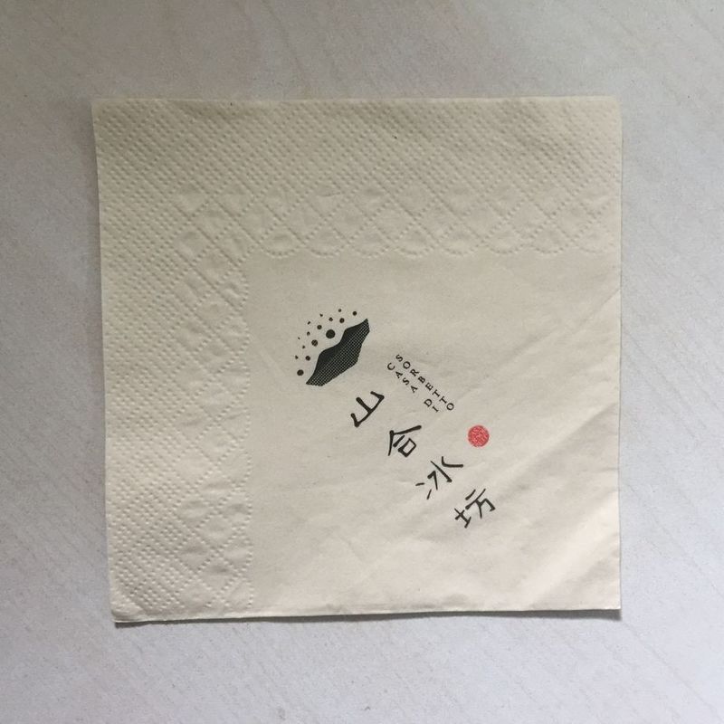100% 생분해성 평면 2 플라이 일회용 티슈 페이퍼 / 작은 티슈 페이퍼 수건 33cm X 33cm